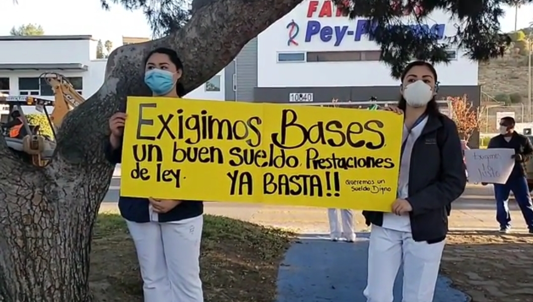 Protestan Trabajadores Del Sector Salud De Bc E Insabi En Linea Bc 5310